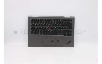 Lenovo 5M10Z37070 C-Cover with keyboard, Belgian, Iron Grey, WLAN, UK
