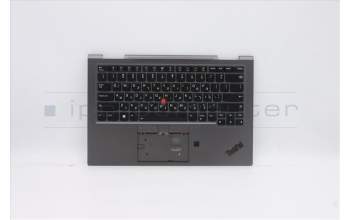 Lenovo 5M10Z37096 C-Cover with keyboard, Israel(Hebrew), Iron Grey, WLAN, US
