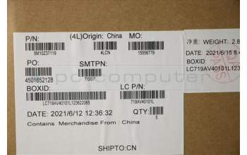 Lenovo 5M10Z37119 C-Cover with keyboard, Russian, Iron Grey, WLAN, US