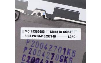 Lenovo 5M10Z37140 C-Cover with keyboard, Arabic, Iron Grey, WWAN, US