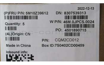 Lenovo 5M10Z39612 MECH_ASM NoWW C-Cvr+CZE/SLK KB ASM,SRX