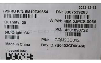 Lenovo 5M10Z39654 MECH_ASM NoWW C-Cvr+SLV KB ASM,SRX