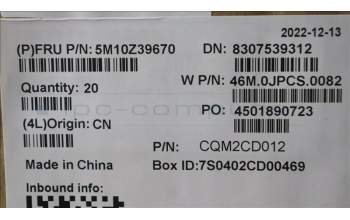 Lenovo 5M10Z39670 C-Cover with keyboard, UK English, No WWAN, UK