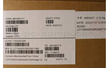 Lenovo 5M10Z41171 MECH_ASM CCov KBD FRA/ENG UK(LTN)BK FPR