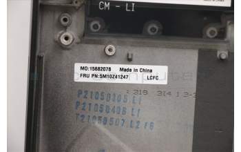 Lenovo 5M10Z41247 C-Cover with keyboard, Arabic, Black, Backlight, US