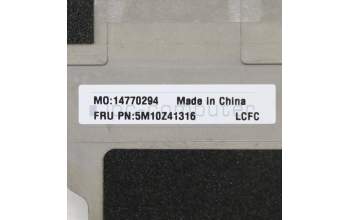 Lenovo 5M10Z41316 C-Cover with keyboard, Portuguese, Black, Backlight, UK