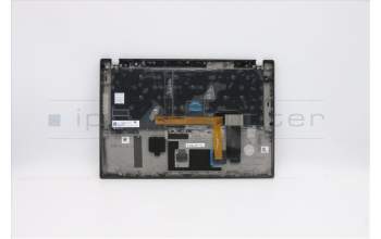 Lenovo 5M10Z41322 C-Cover with keyboard, Slovenian, Black, Backlight, UK