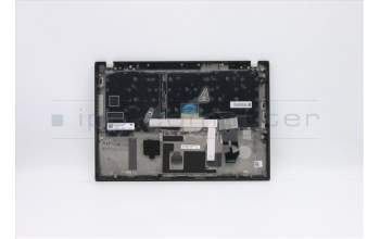 Lenovo 5M10Z41352 C-Cover with keyboard, Arabic, Black, Backlight, Fingerprint, US