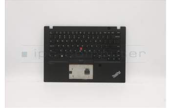 Lenovo 5M10Z41372 C-Cover with keyboard, USA English, Black, Backlight, Fingerprint, US
