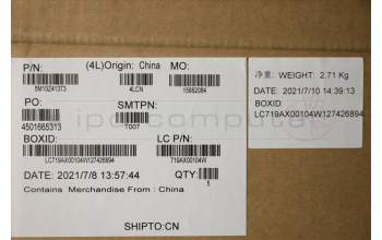 Lenovo 5M10Z41373 MECH_ASM CCov BL KBD EST UK(LTN)BK FPR