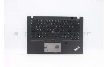 Lenovo 5M10Z41396 C-Cover with keyboard, Hungarian, Black, Backlight, Fingerprint, UK