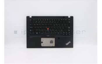 Lenovo 5M10Z41457 C-Cover with keyboard, Arabic, Black, Backlight, Fingerprint, US