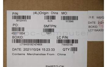 Lenovo 5M10Z41475 MECH_ASM CCov BLKB DEN UK(LTN)BK FPR_NFC