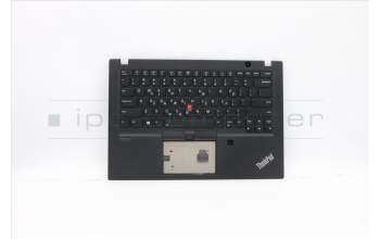 Lenovo 5M10Z41497 C-Cover with keyboard, Greek, Black, Backlight, FingerPrint, US