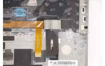 Lenovo 5M10Z41566 C-Abdeckung mit Tastatur, Bulgarisch, silber, Hintergrundbeleuchtung, Fingerabdruckleser
