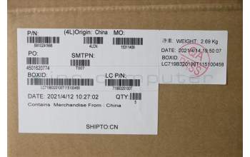 Lenovo 5M10Z41666 C-Cover with keyboard, German, Black, FingerPrint, UK