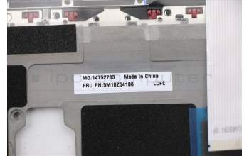 Lenovo 5M10Z54186 C-Cover with keyboard, Hebrew, Black, Backlight, US