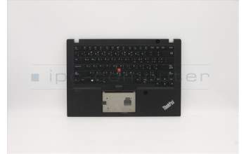 Lenovo 5M10Z54232 C-Cover with keyboard, Arabic, Black, Backlight, Fingerprint, US