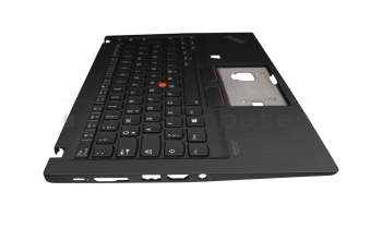5M10Z54257 Original Lenovo Tastatur inkl. Topcase DE (deutsch) schwarz/schwarz mit Backlight und Mouse-Stick