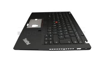 5M10Z54257 Original Lenovo Tastatur inkl. Topcase DE (deutsch) schwarz/schwarz mit Backlight und Mouse-Stick