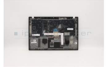 Lenovo 5M10Z54276 C-Cover with keyboard, Norwegian, Black, Backlight, Fingerprint, UK