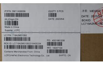 Lenovo 5M11A08556 MECH_ASM FCcover BLT KBD SPA UK(SRX)BF