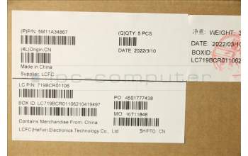 Lenovo 5M11A34867 MECH_ASM KBD KOR(Pri) Pat FPR US BK