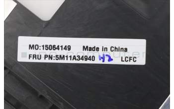 Lenovo 5M11A34940 MECH_ASM KBD THAI(Pri) Tex FPR US BK