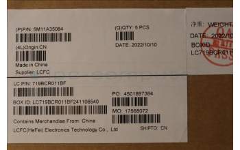 Lenovo 5M11A35084 MECH_ASM KBD GRE BL(Pri) Pat FPR US BK