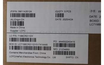 Lenovo 5M11A35124 MECH_ASM KBD UK BL(Tra) Pat FPR UK BK