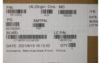 Lenovo 5M11A35222 MECH_ASM KBD IND ENG BL(Pri)Tex FPR USBK