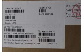 Lenovo 5M11A35418 MECH_ASM KBD THAI(Tra) Pat FPR US SR