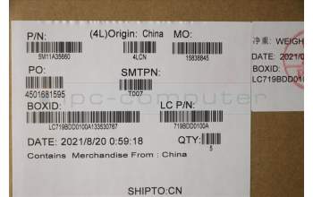 Lenovo 5M11A35660 MECH_ASM KB BEL(P)UK BK