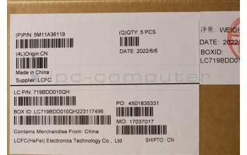 Lenovo 5M11A36119 MECH_ASM KB SLV BKLT(P)UK BK