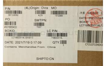 Lenovo 5M11A36362 MECH_ASM KB THAI BKLT(P)FPR US BK