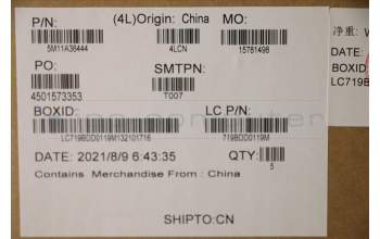 Lenovo 5M11A36444 MECH_ASM KB SWS BKLT(P)FPR UK EBS BK