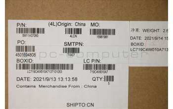 Lenovo 5M11A37060 MECH_ASM KBDW/C ENG (SUN) US BK