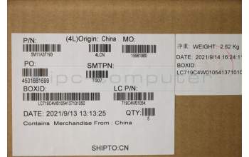 Lenovo 5M11A37193 MECH_ASM KBDW/C 058 FRA BKLT(SUN) UK BK