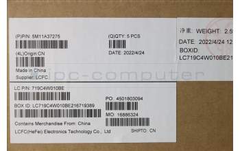 Lenovo 5M11A37275 MECH_ASM KBDW/C EURO ENG BKLT(LTN) US BK