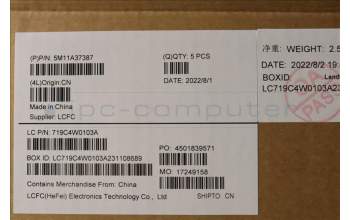 Lenovo 5M11A37387 MECH_ASM KBDW/C NOR BKLT(SUN) UK BK