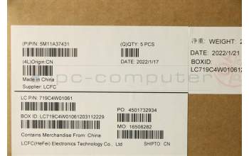 Lenovo 5M11A37431 MECH_ASM KBDW/C SWE/FIN BKLT(CHY) UK BK