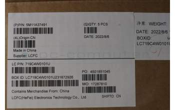 Lenovo 5M11A37491 MECH_ASM KBDW/C 058 FRA BKLT(CHY)WW UKBK