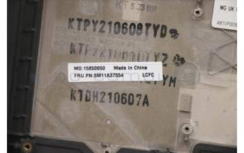 Lenovo 5M11A37554 MECH_ASM KBDW/C DEN BKLT(SUN)WW UK BK