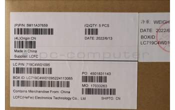 Lenovo 5M11A37659 MECH_ASM KBDW/C KOR BKLT(CHY)WW US BK