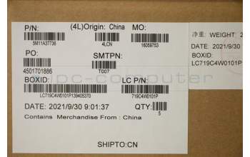 Lenovo 5M11A37736 MECH_ASM KBDW/C SWS BKLT(CHY)WW UK BK