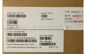 Lenovo 5M11A37746 MECH_ASM KBDW/C TC BKLT(LTN)WW US BK