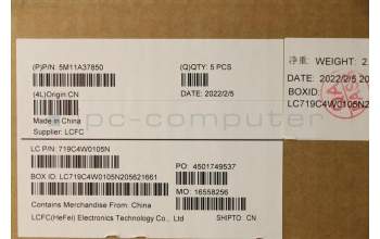 Lenovo 5M11A37850 MECH_ASM KBDW/C GER BKLT(CHY) UK GY