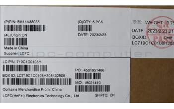 Lenovo 5M11A38038 MECH_ASM KB C HUN(PMX)PT UK BK