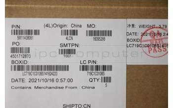 Lenovo 5M11A38061 C-Cover with keyboard, Portuguese, Black, UK