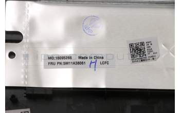 Lenovo 5M11A38061 C-Cover with keyboard, Portuguese, Black, UK